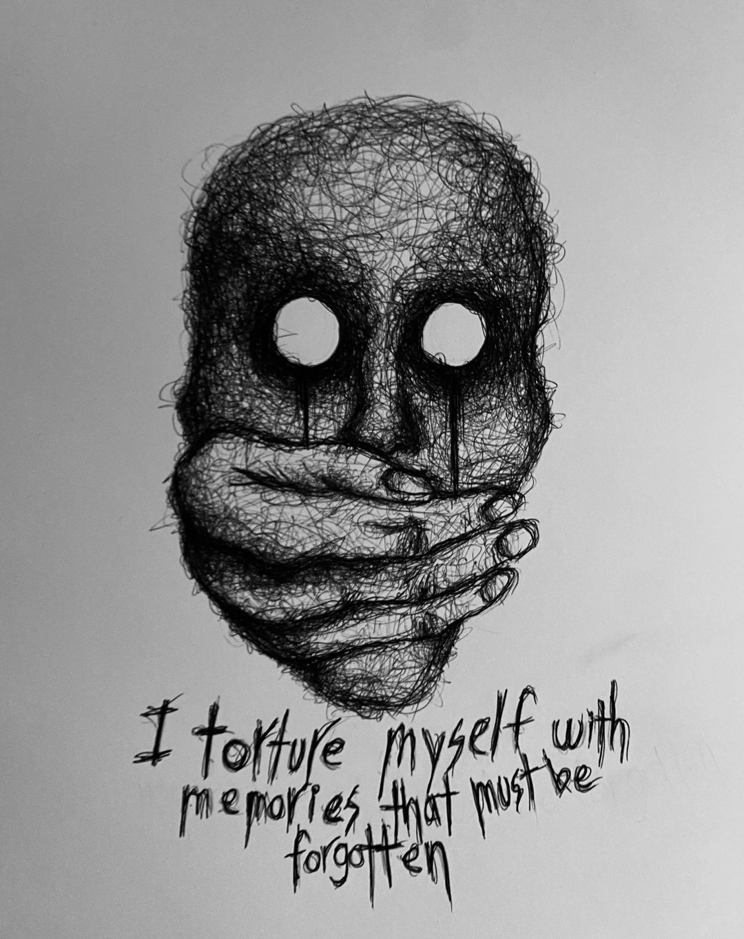Original Creepy Drawing Made by Professional. - Etsy