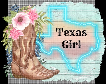 Texas Girl PNG - Texas PNG - Western PNG - tshirt design Png - Sublimation Png