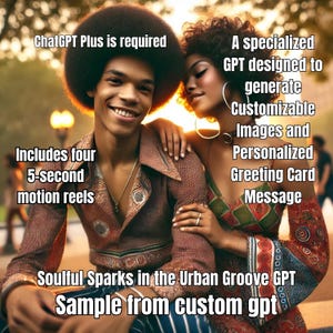 Soulful Sparks GPT Créez des images d'inspiration urbaine et des messages personnalisés pour cartes de vœux avec des designs émouvants et quatre bobines de 5 secondes