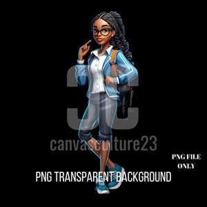 10 für 10 | Erster Schultag PNG Bundle set 1 | Zurück zur Schule PNG | Teenager-Mädchen in Schuluniform | Plus ein POD Free Starter Guide