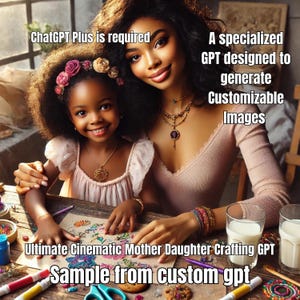 Creación cinematográfica definitiva entre madre e hija: crea imágenes personalizables con afirmaciones positivas para arte, regalos y uso comercial.