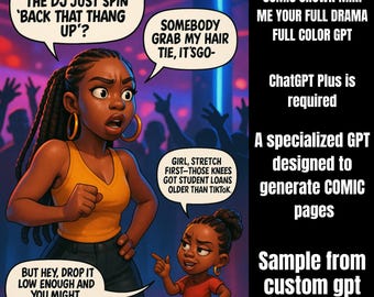 Custom GPT that Generates Images - COMIC Crown mini me v2.1 | AI Roast Comic Panels Evolving Humor & Captions | Instant Digital Download Now