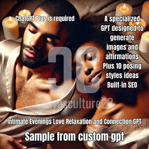 Soirées intimes GPT personnalisées pour une connexion amoureuse et relaxante Créez des images et des affirmations personnalisées pour renforcer les liens et la tranquillité