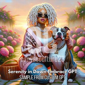 Custom GPT Serenity Dawn Caress waarbij digitale kunst wordt gebruikt om rust en genade te bevorderen in gezondheidsgerichte omgevingen Afbeeldingen genereren