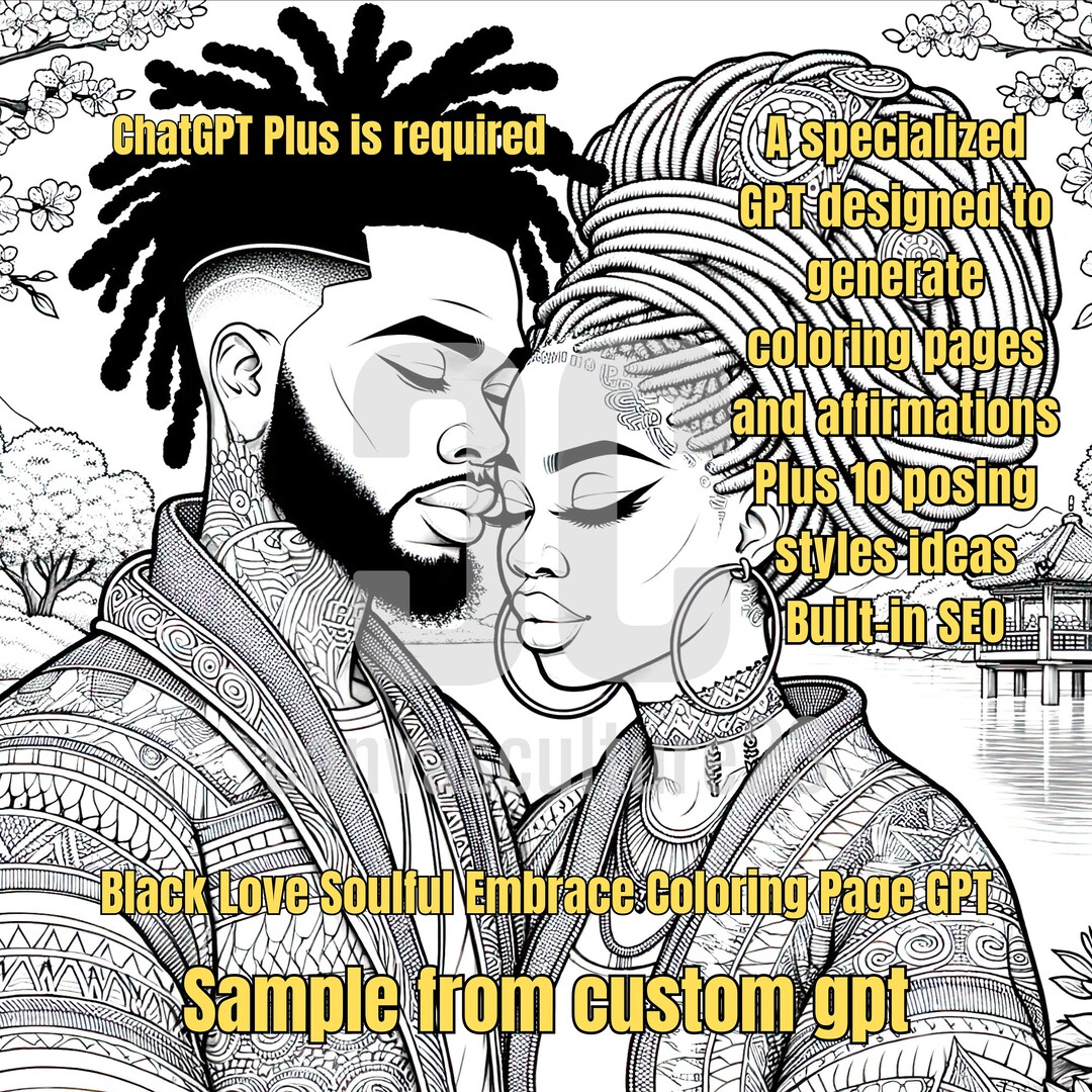 Soulful Embrace Black Love Coloring - Il 1080xN.6048091870 Dn2j 