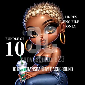 Exklusive Curvy Woman PNG Bundle 10 Dateien für stilvolle POD Kleidung & Accessoires für individuelle Designs und einzigartige Merchandise