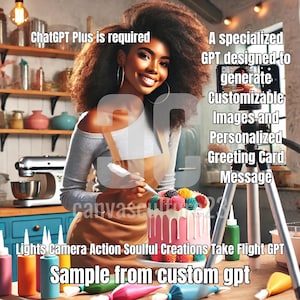 Luzes Câmera Ação Criações com Alma Take Flight GPT: Crie Imagens Personalizadas e Mensagens de Cartão de Felicitações Personalizadas para Qualquer Ocasião
