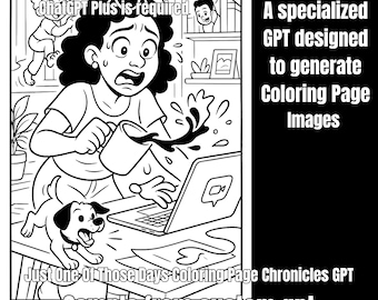 Gentle Line-Art Coloring Pages for Emotional Relief & Joy | Custom GPT Creates Expressive Black Characters for Calm, Chaos and In-Between