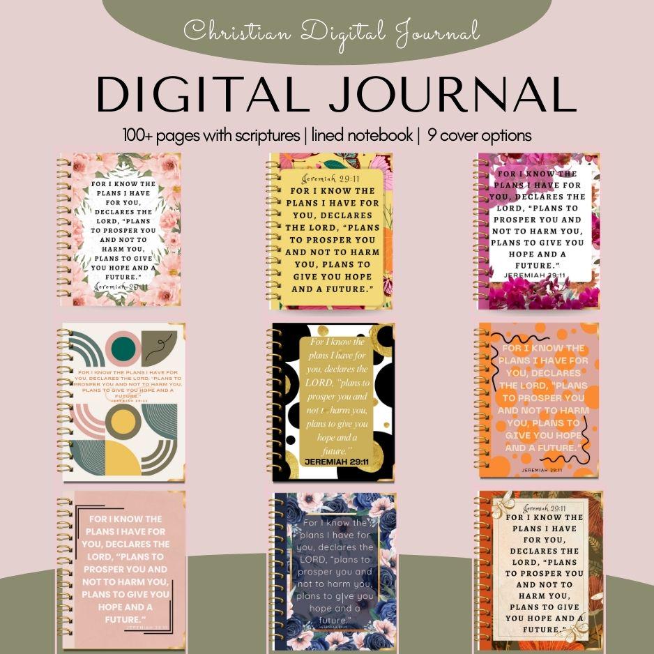 Digital Faith Journal for Women: (goodnotes, Notability) | Digital Notebook Journal | Lined ...