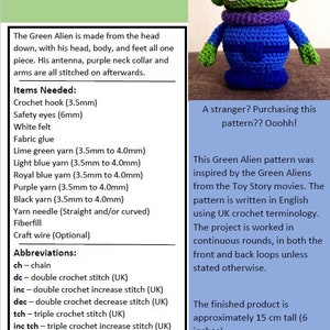 Green Alien Crochet Pattern - Etsy