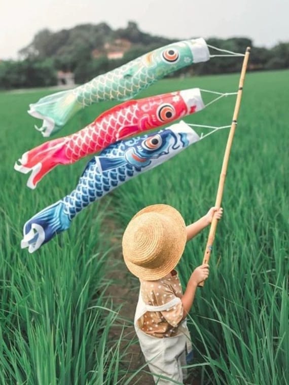【T-ポイント5倍】 Silk Koinobori こいのぼり Japanese Streamer Ornament Balcony アート・デザイン・音楽