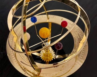 Grand Orrery Model of the Solar System，the Celestial Globe Gift for Kids, Handmade Educational Toy