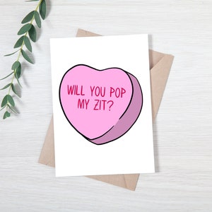 Candy Heart Print, Valentines Day, Cute Art, Gift Idea, Digital Download, Printable Wall Art, Printable Card, Last Minute Valentines Gift