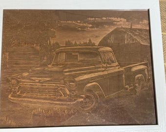 Vintage Truck Wall Art - Rustic Home Decor