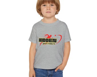 Camiseta para niños pequeños Heavy Cotton™. Pista de carreras para niños, deportes escolares velocistas.