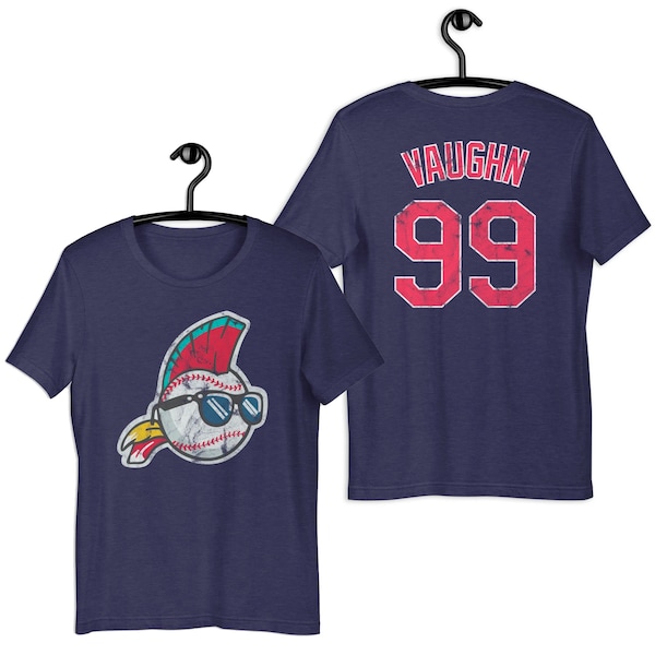 Major League Wild Thing Ricky Vaughn Cleveland Jersey Camiseta desgastada Jersey desgastado Camiseta Vintage Retro Baseball Old Time Baseball Shirt