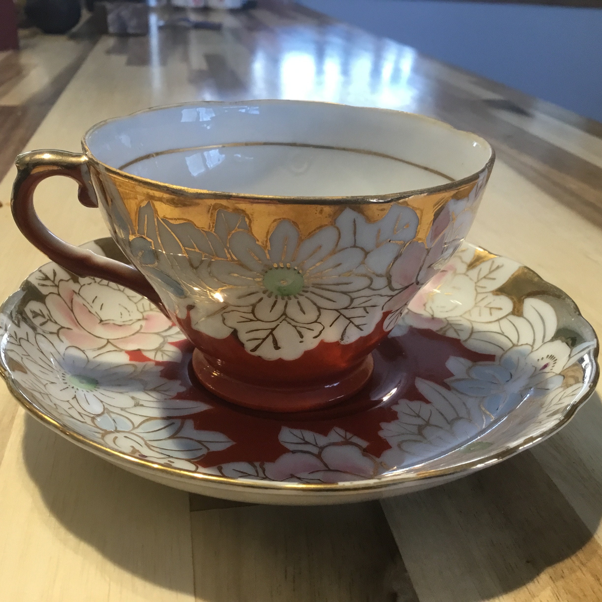 アンティーク カップ＆ ソーサ(occupied JAPAN) アンティーク カップ＆ ソーサ(occupied JAPAN) Occupied japan cup