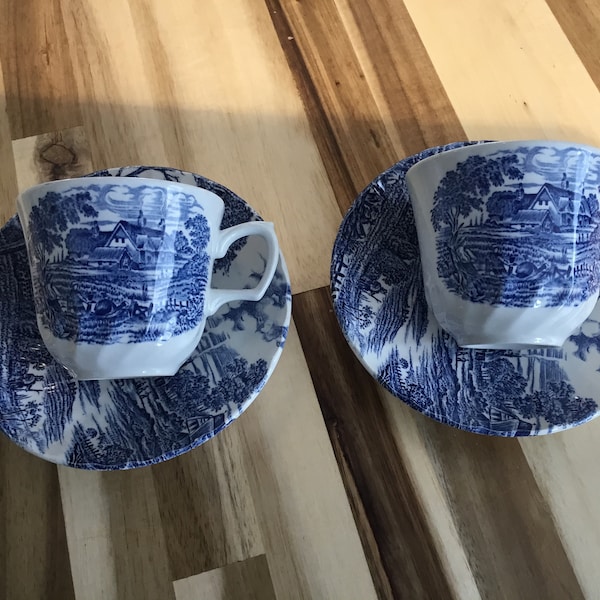 1 Ridgway cup and saucer set in Meadowsweet style