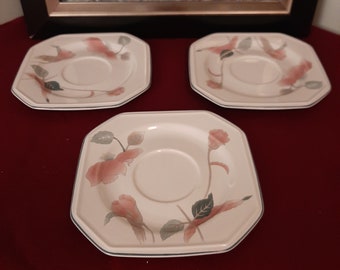 Soucoupes carrées Mikasa Continental Silk flowers