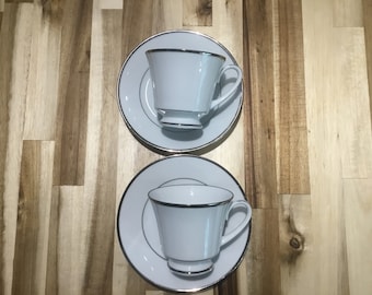 Vintage Noritake Royal Blue Tea Cup and Saucer Set: Fine Bone