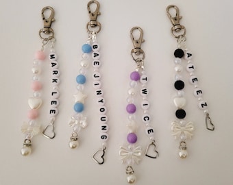 Kpop Keychain, Kpop Cell Phone Charm, Kpop Charm, Kpop Photobook Charm, Custom Cute Charm / cix, ateez, nct, enhypen, twice, txt, bts & more