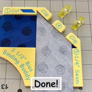 Schrägbindung Buddy für Schrägbindungen - Perfektes Werkzeug für alle Quilt- und Nähbegeisterte! Neue Größen jetzt verfügbar!!! Bild 7