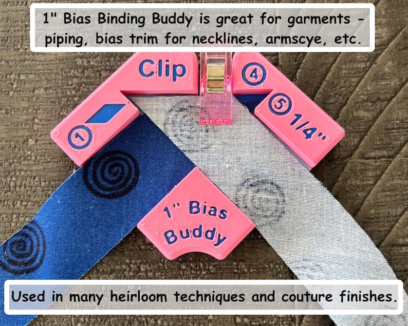 Schrägbindung Buddy für Schrägbindungen - Perfektes Werkzeug für alle Quilt- und Nähbegeisterte! Neue Größen jetzt verfügbar!!! Bild 17
