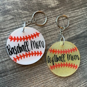 Baseball/Softball Mom Keychains