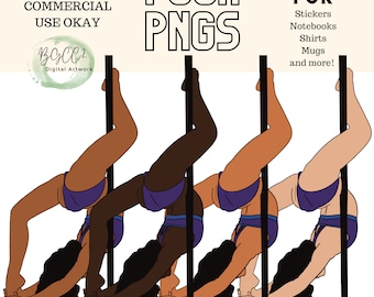 PNG, Clipart, Planner Cover, Printable Notebook Cover, Pole Dancing, Pole Dancer PNG, Pole Dancer Wall Art, Pole Dancing Art, Dancer PNG