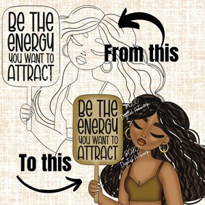 Självkärlek Clipart: Tjejkväll DIY Canvas (digital nedladdning)