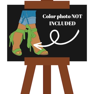 Black Girl Clipart, Canvas Printable/ Pre Drawn Outline Canvas Girls Night Out/ DIY Canvas/ Party/ Paint Kit/ PNG/ paint party/ Adults/Teens