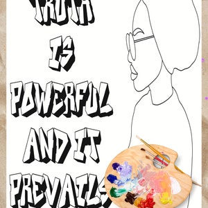 Black Girl Clipart, Canvas Printable/ Pre Drawn Outline Canvas Girls Night Out/ DIY Canvas/ Party/ Paint Kit/ PNG/ paint party/ Adults/Teens