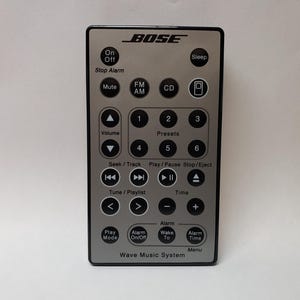 Bose Wave Remote Control for Radio/CD Player AWRCC1 AWRCC2 and Bose wave music system II, III with Battery Silver