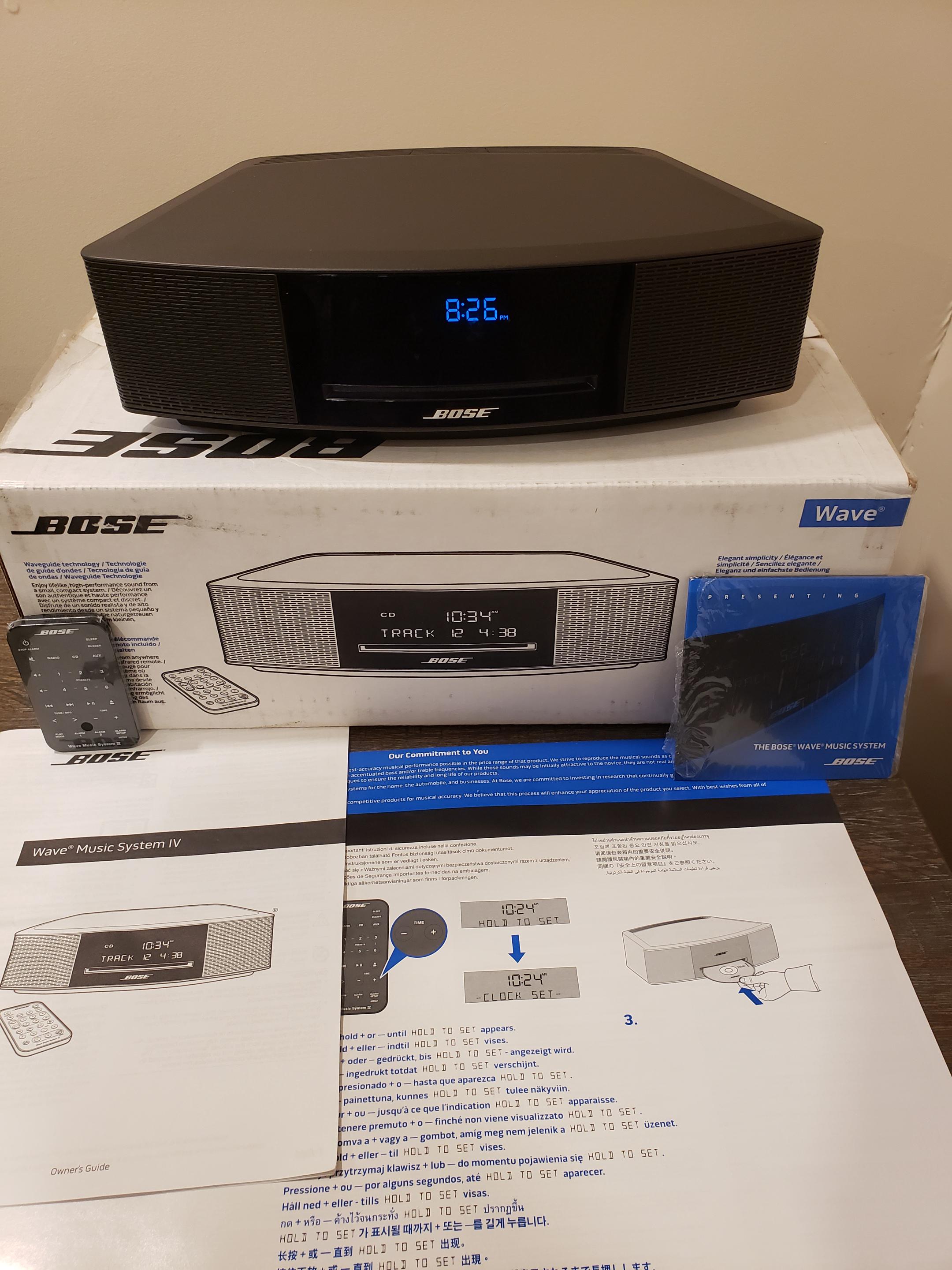 Bose Wave Radio IV Music System Cd/am/fm/alarm/aux With Box and
