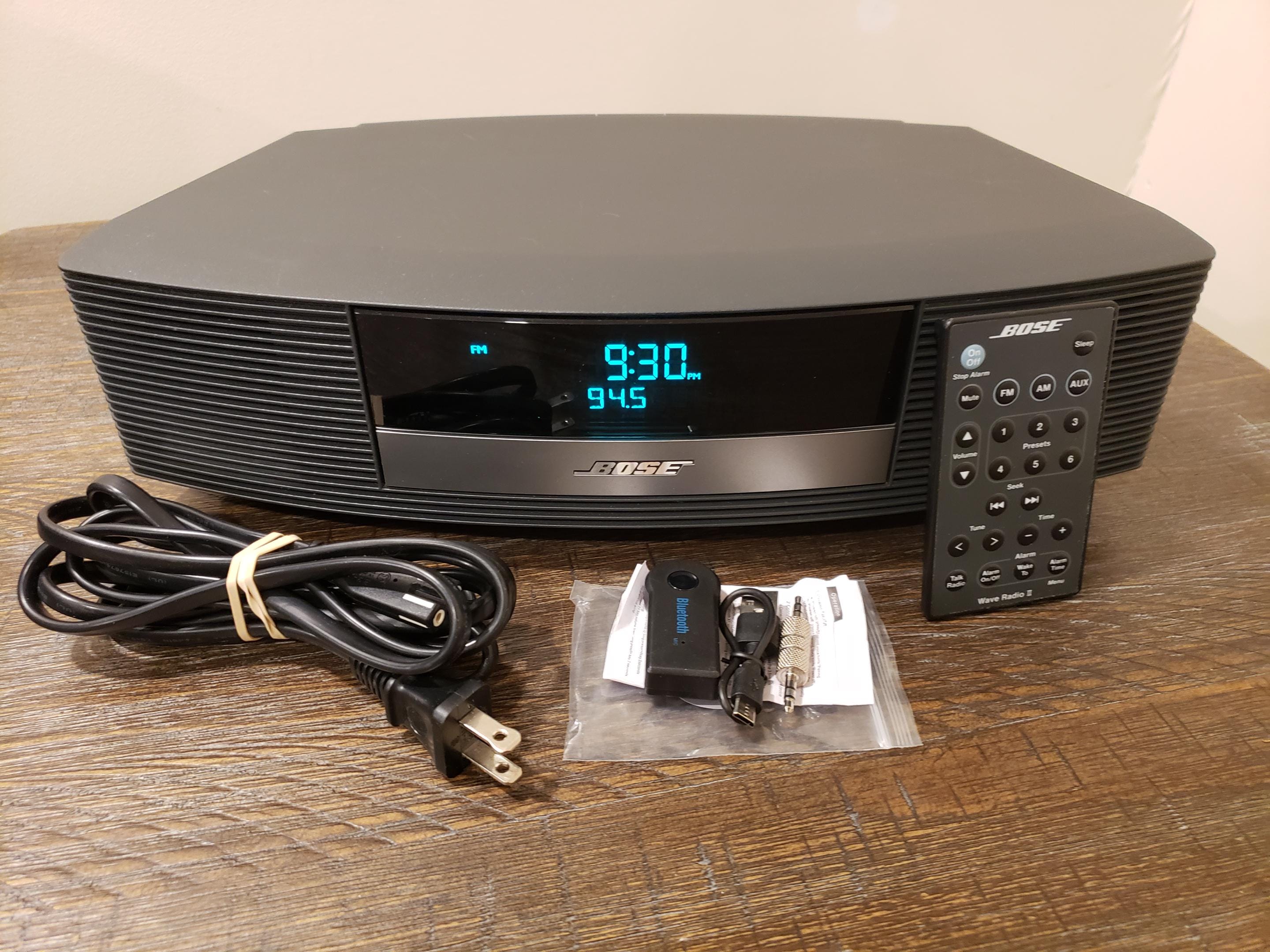 Bose Wave Radio II W/bluetooth Receiver Black, NO CD Version. With