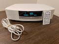 Bose Wave Music system White/Tan am/fm CD Player Clock Radio awrcc2+ Remote TESTED NICE