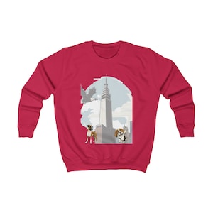 Barlow the Boxer and Bentley Beagle Explore Chicago - Kids Sweatshirt