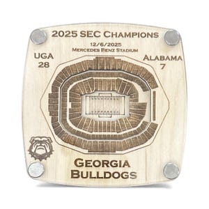 Georgia SEC Champions Stadium Coaster 2025