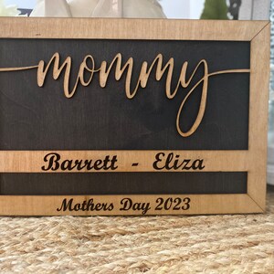 Mothers Day Mom Custom Wood Sign Mommy Mama Grandma Mimi Gigi Mimi Nana