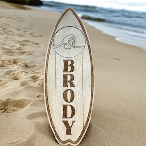 Baby&#39;s First Year Surfboard - Customizable Milestone Tracker - Ideal Newborn Gift for Surf-Themed Nursery