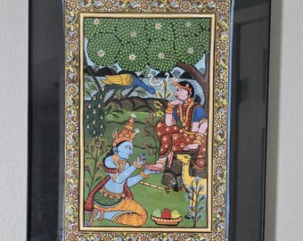 Pattachitra painting- Love story of Radha Krishna.