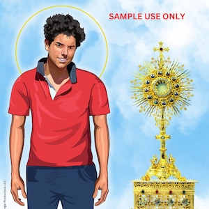 Cartes sacrées Saint Carlo Acutis avec prière - Paquet de 100