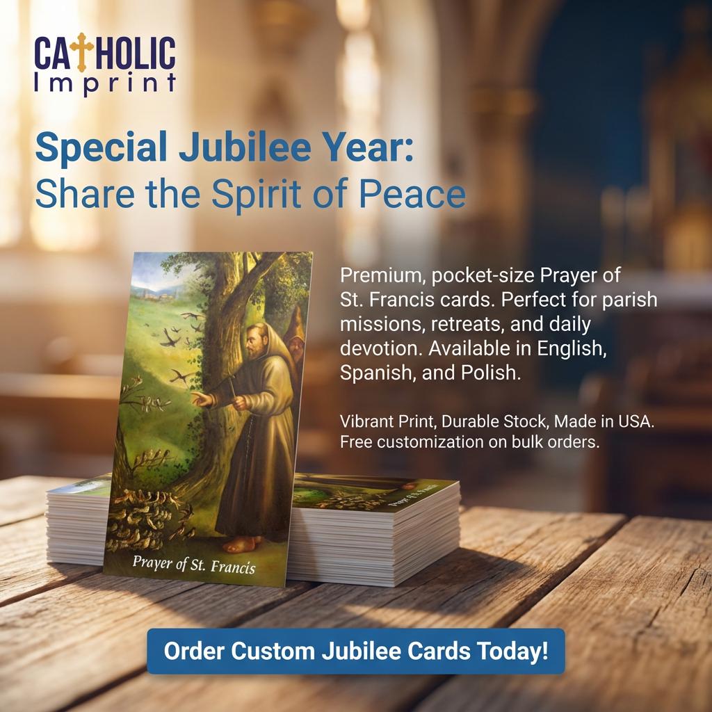 Prayer of St. Francis Holy Card – Set of 25, Special Jubilee Year - Etsy