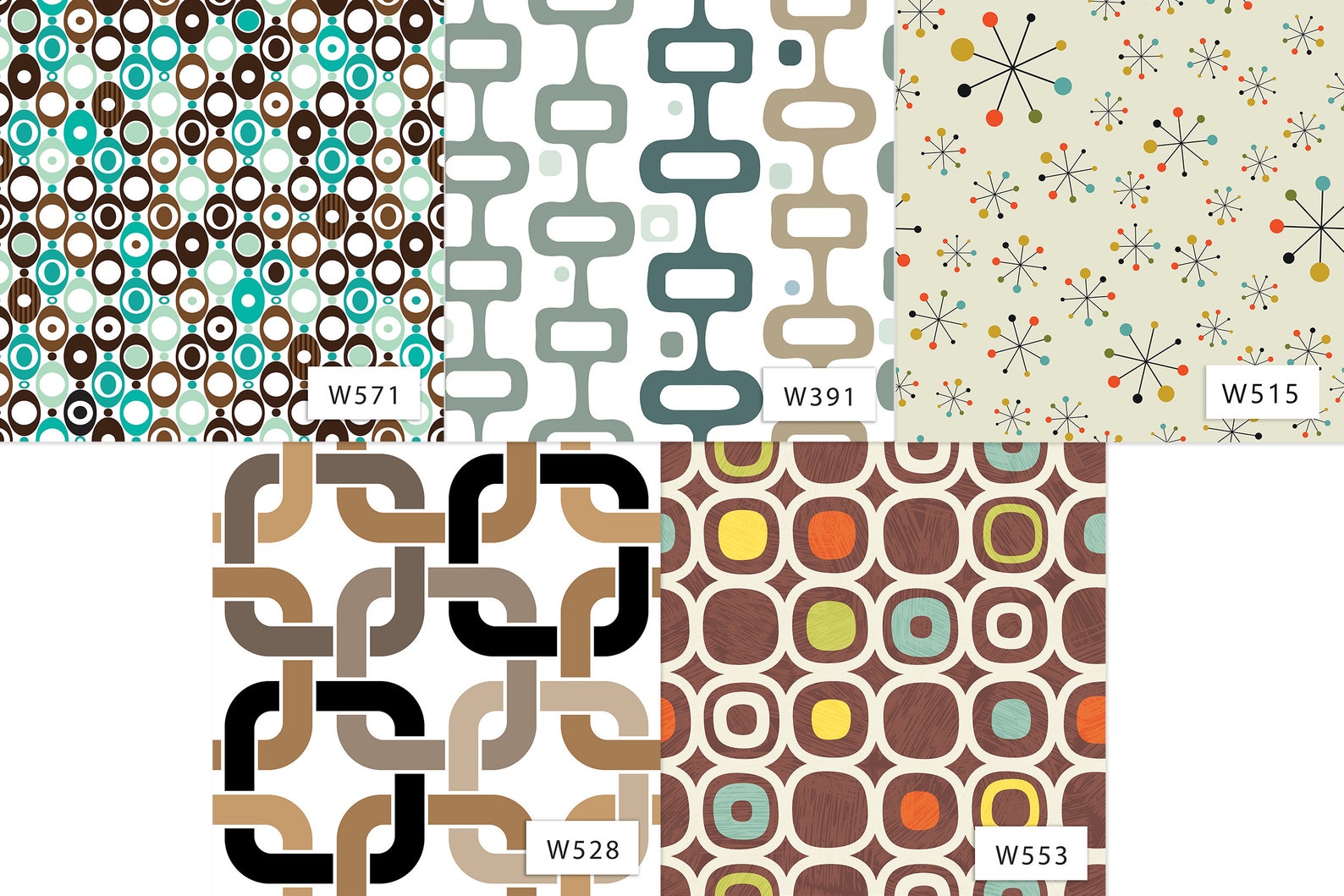Retro Wallpaper Scraps, Vintage Wallpaper Scraps, Antique Wallpaper