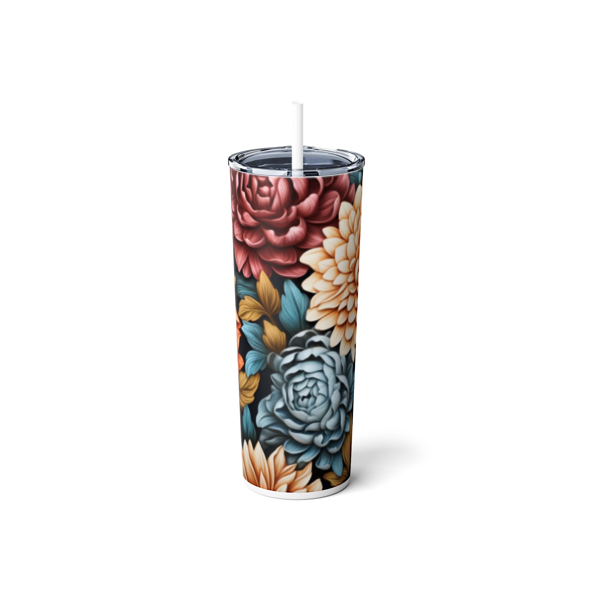 3D Floral Tumbler Wrap Bundle PNG Seamless Tumbler Skinny 20oz Wrap PNG ...