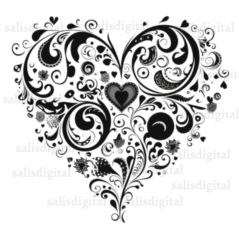 Heart DIGITAL DOWNLOAD Svg Png Instant Digital Download, Valentines Day ...