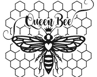 Queen Bee honingraat sticker