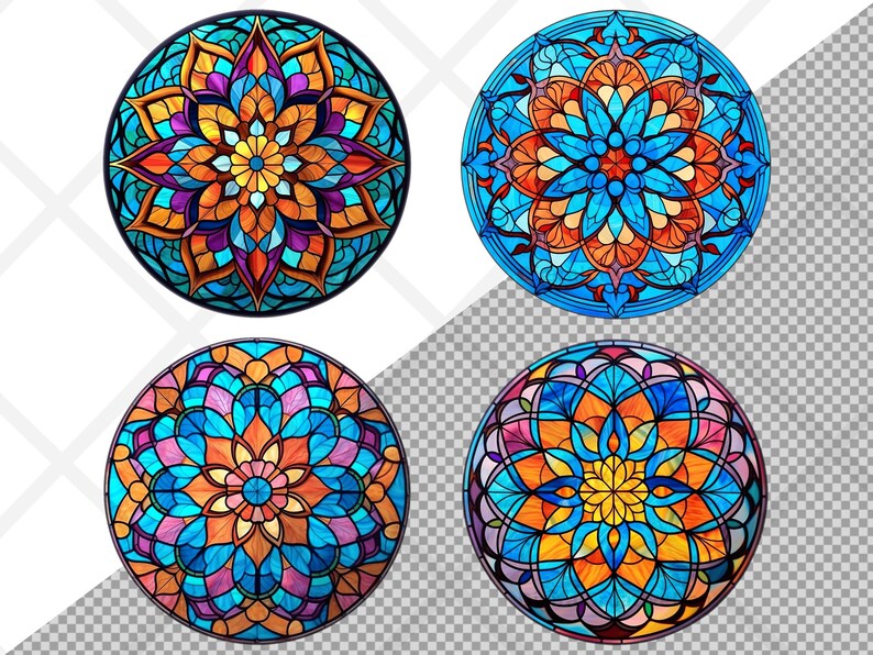 Buntglas Mosaik Fliesen Set - 12 Blumen Mit Perlen Für Basteln & Deko