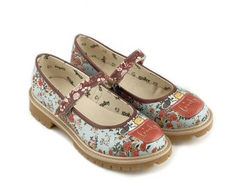 GOBY, Vegan women's shoes, Handmade sandals, printed shoes