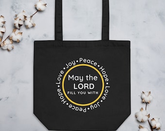 Love Joy Peace Hope Tote Bag, Motivational Tote Bag, Spiritual Tote Bag, Inspirational Tote Bag